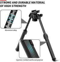 AOMEKIE Állítható Puska Bipodia Picatinny 20-22mm Forgó Támasz 18,6-27,3cm 6