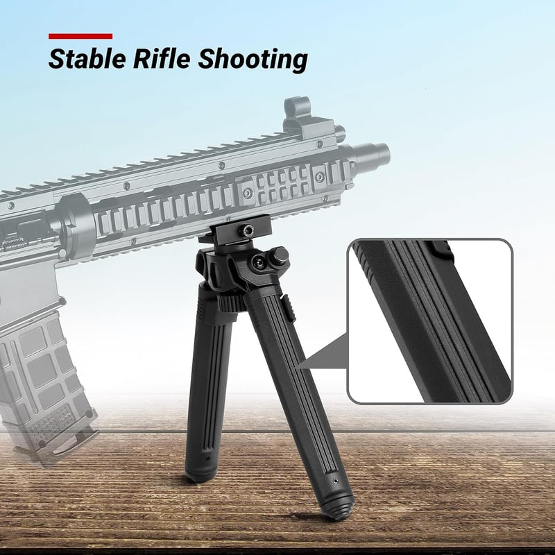 AOMEKIE Állítható Puska Bipodia Picatinny 20-22mm Forgó Támasz 18,6-27,3cm