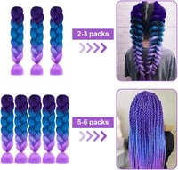 Aomig Szintetikus Fonási Hajhosszabbítás 4 Szín 60cm Box Braid 2