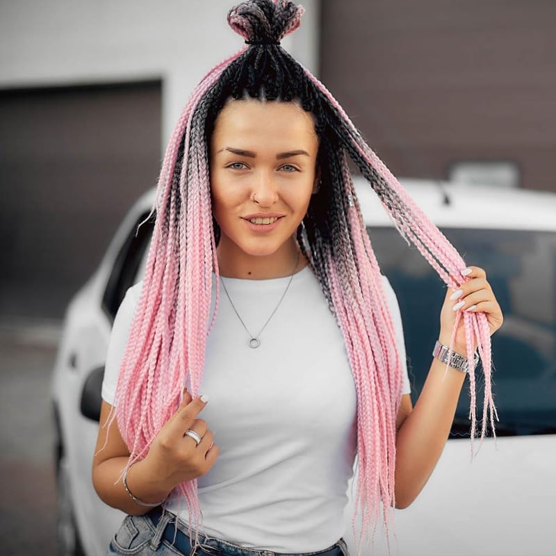 Aomig Szintetikus Fonási Hajhosszabbítás 4 Szín 60cm Box Braid