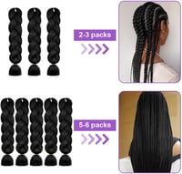 Aomig Szintetikus Fonási Hajhosszabbítás 4 Szín 60cm Box Braid 4