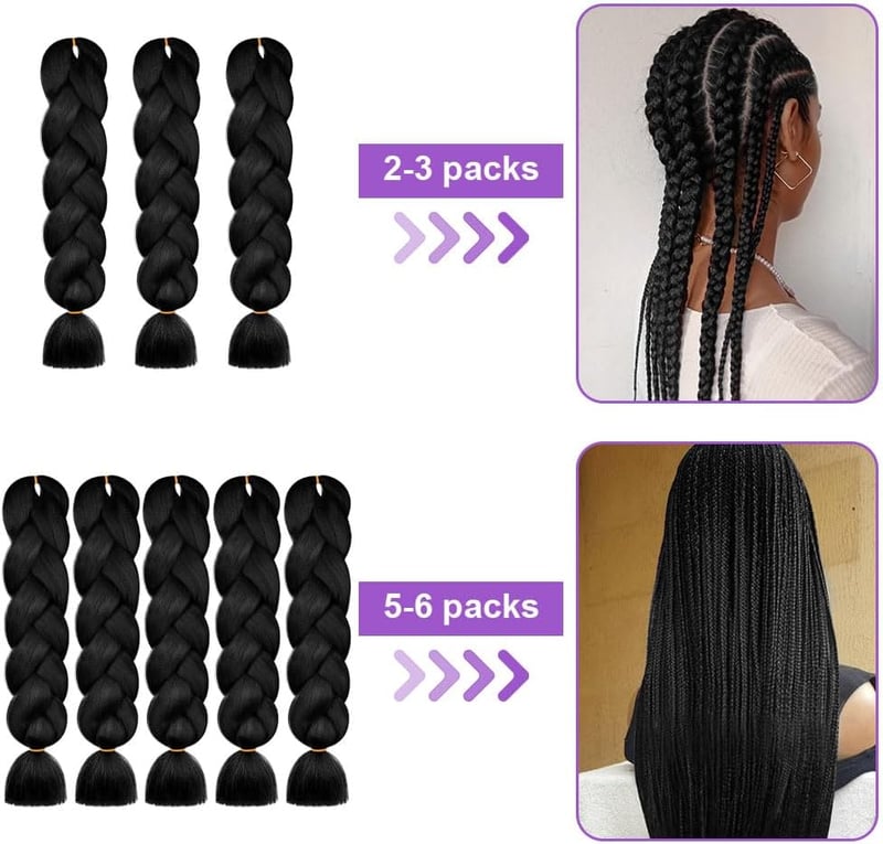Aomig Szintetikus Fonási Hajhosszabbítás 4 Szín 60cm Box Braid