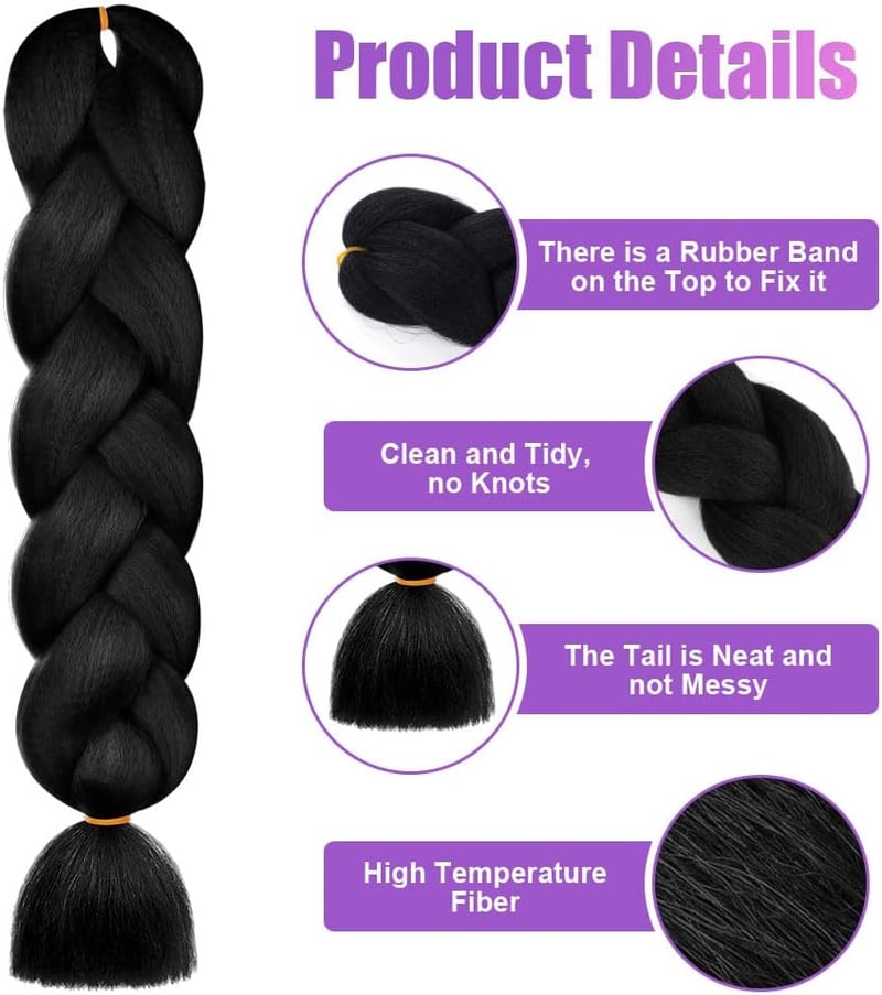 Aomig Szintetikus Fonási Hajhosszabbítás 4 Szín 60cm Box Braid
