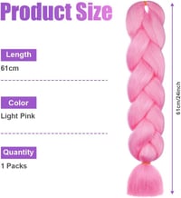 Aomig Szintetikus Fonási Hajhosszabbítás 4 Szín 60cm Box Braid 3