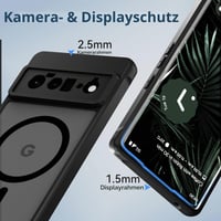 Husă magnetică AOMYKE pentru Google Pixel 6 Pro compatibilă cu MagSafe, spate din policarbonat mat translucid și ramă din TPU, anti-amprente, rezistentă la șocuri, negru 3