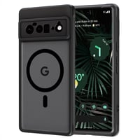 Husă magnetică AOMYKE pentru Google Pixel 6 Pro compatibilă cu MagSafe, spate din policarbonat mat translucid și ramă din TPU, anti-amprente, rezistentă la șocuri, negru 1