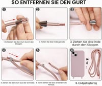 Silikónový kryt na iPhone 13 / iPhone 14 AOMYKE s popruhom na krk a retiazkou, ružový 8