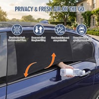 Parasolar auto AONAT pentru copii, 2 bucăți, protecție solară universală pentru geamuri laterale, elastică și respirabilă, protecție UV, compatibilă cu majoritatea vehiculelor 8