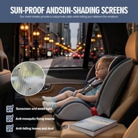 Parasolar auto AONAT pentru copii, 2 bucăți, protecție solară universală pentru geamuri laterale, elastică și respirabilă, protecție UV, compatibilă cu majoritatea vehiculelor 4