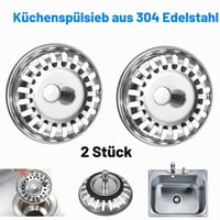 AONAT Sitko do kuchynského drezu 2 ks – Nerezové sitko do odtoku 79–80 mm, náhradný diel, zátka do drezu, zachytávač nečistôt a vlasov 7