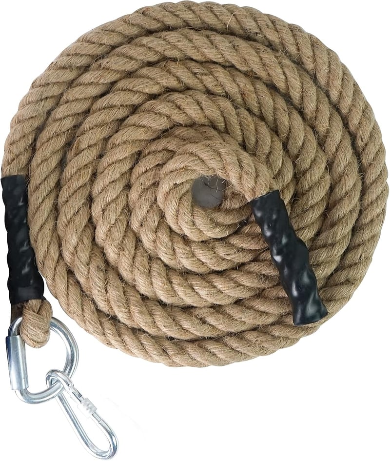 Aoneky Edzőkötél Karabinerrel 30mm 3M Erőedzéshez Muscle Training Kötél