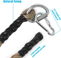 Aoneky Edzőkötél Karabinerrel 30mm 3M Erőedzéshez Muscle Training Kötél 3