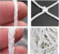 Aoneky Futballháló 1,8x1,2m - Polietilén Kapuháló 2mm Vastagságú Fehér Hálóval, 5,5x5,5cm Négyzetrács, Szabványos Méretű Focihálók Pályákra
 2