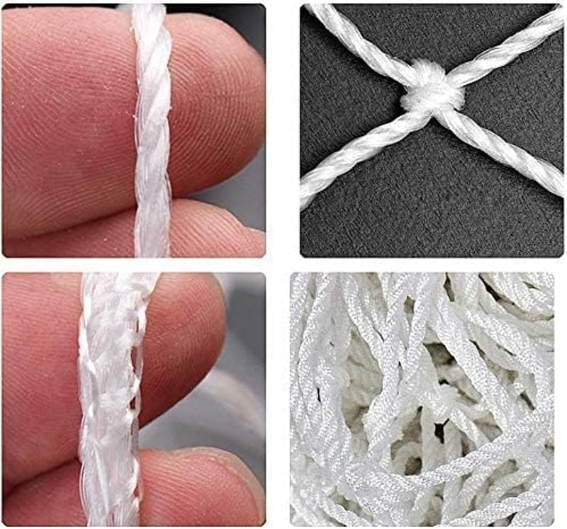 Aoneky Futballhálók PE 2-7,3m Edzéshez Több Méretben - 3x2M 2.5mm, White