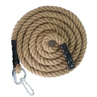 Horolezecké lano Aoneky s karabínou – 30/40/50 mm, 3-9 m, jutové bojové lano na silový tréning, fitness a budovanie svalov 2