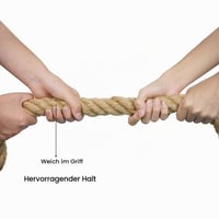 Horolezecké lano Aoneky s karabínou – 30/40/50 mm, 3-9 m, jutové bojové lano na silový tréning, fitness a budovanie svalov 4