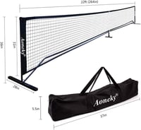 Aoneky Pickleball Tenisz Edzőhálózat 6,7x0,9m Hordozható Ütőtartóval 7