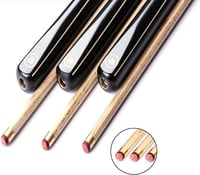 AONETIGER Biliárd Dákó Kőrisfából 145cm 3-részes 9.7mm Fejjel - Professzionális Snooker Pool Dákó Szett Kiegészítőkkel, Hosszabbítóval és Tá 3