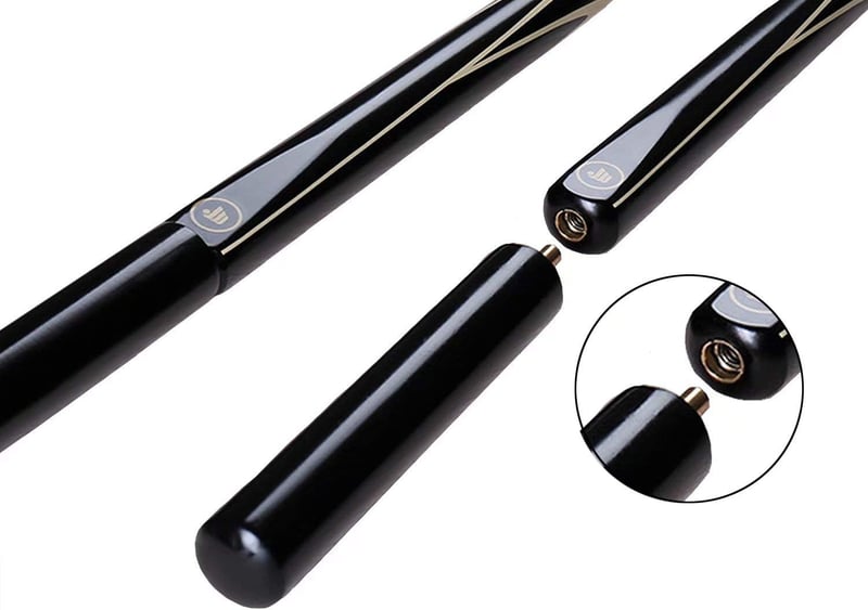 AONETIGER Biliárd Dákó Kőrisfából 145cm 3-részes 9.7mm Fejjel - Professzionális Snooker Pool Dákó Szett Kiegészítőkkel, Hosszabbítóval és Tá