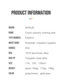 AONIJIE összecsukható trekking bot - 120 cm - 2 db 2