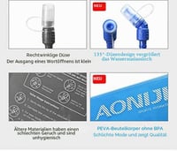 Skladací hydrovak AONIJIE 1,5 l PEVA na turistiku, kempovanie, cyklistiku a horolezectvo 8