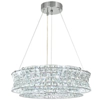 Luxusný krištáľový luster AOOCHOK, moderné chrómové závesné svietidlo s priemerom 50 cm do obývačky, jedálne, spálne a reštaurácie 8