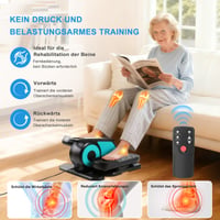 Elektrický pedálový trenažér AOODIL s diaľkovým ovládaním, mini eliptický trenažér s nastaviteľnou rýchlosťou, posilňovač nôh pre seniorov a dospelých 6