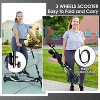 AOODIL Swing Roller 3 kerekű összecsukható öncsúszó roller 6+ éveseknek 6