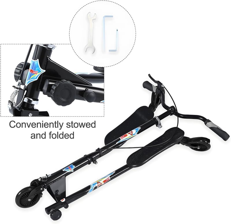 AOODIL Swing Roller 3 kerekű összecsukható öncsúszó roller 6+ éveseknek