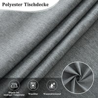 AooHome szürke linen hatású asztalterítő 100x140 cm, vízlepergető 3