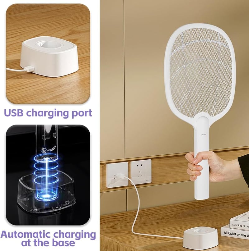 AOOWU Elektromos Légyfogó UV Rovarcsapda USB-C Töltéssel Kerthez Balkonhoz