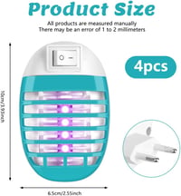 AOOWU Szúnyogcsapda UV Fénnyel 4 db Elektromos Rovarirtó Lámpa Beltéri 2