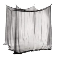 Aoreun Moskytiera na manželskú posteľ čierna 210x240x190 cm obdĺžniková sieť so 4 vchodmi na doma aj na kempovanie, sieť proti hmyzu na cestovanie 1