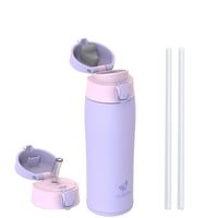 AORIN termo boca od nehrđajućeg čelika 500 ml, s dvostrukom stijenkom, nepropusna, bez BPA, s 2 poklopca, za sport, školu, aktivnosti na otvorenom 1