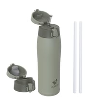 AORIN termo boca od nehrđajućeg čelika 750 ml, s dvostrukim stijenkama, nepropusna, bez BPA, s 2 poklopca, za sport i boravak na otvorenom 2