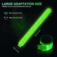Aosethefrt LED Fénykarperc Töltöthető 2db Reflektív Futó Biztonsági Karkötő 6