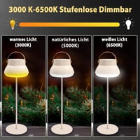 Aosethefrt LED Kemping Lámpa 1000 Lumen 3 Szín USB Töltés Vízálló 3