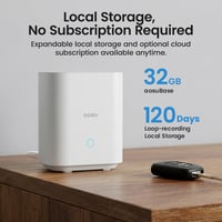 Set 2 camere de securitate de exterior aosu 2K, solară, fără fir, rotație 360°, urmărire automată, 3MP, vedere nocturnă, Wi-Fi 2,4/5GHz, aosuBase 3
