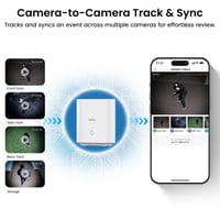 Set 2 camere de securitate de exterior aosu 2K, solară, fără fir, rotație 360°, urmărire automată, 3MP, vedere nocturnă, Wi-Fi 2,4/5GHz, aosuBase 4