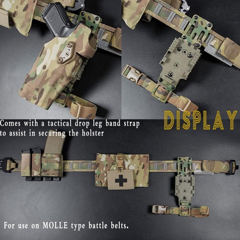 AOTUMUT Taktikai QLS Pisztoly Holster Adapter Gyors Kioldás Csatorna