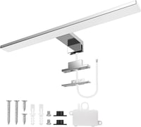 Aourow LED Fürdőszobai Tükörlámpa 40 cm - 10W 820lm Hideg Fehér Világítás IP44 Vízálló Alumínium Fali Lámpa Tükörszekrényhez 1