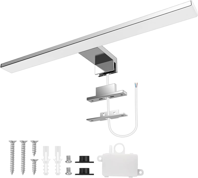 Aourow LED Fürdőszobai Tükörlámpa 40 cm - 10W 820lm Hideg Fehér Világítás IP44 Vízálló Alumínium Fali Lámpa Tükörszekrényhez