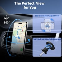 Magnetický držiak do auta s bezdrôtovým nabíjaním AOUXSEEM 15W na vetraciu mriežku pre iPhone 17 16 15 14 13 12 Pro Plus Max a Samsung Galaxy S25 6