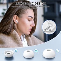 Bezdrôtové slúchadlá AOVOCE Bluetooth 5.3 biele, 4 mikrofóny s potlačením hluku ENC, HiFi stereo, LED displej, 42-hodinová výdrž batérie, dotykové ovládanie, IP6 7