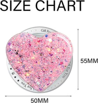 AOWVUTS Szív Alakú Telefontartó Kiterjeszthető Fogantyú Okostelefonhoz és Tablethez - pink 2