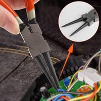 Aoyfuwell Seeger-gyűrű Fogó Készlet - 2 db 180 mm Egyenes és Hajlított Zárófogó Belső/Külső Biztosítógyűrűkhöz - Karbonacél Szerszám Gépésze 6