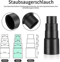 Aoyfuwell Univerzális Porszívó Adapter - 22-35 mm Állítható Átmérő, Nyomásszabályozó, Kompatibilis Bosch, Karcher, Makita, Philips Porszívók 2