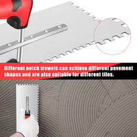 AOZBZ 6mm fogazott simító glettvas rozsdamentes acél 280x107mm 2