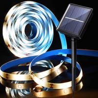 AOZBZ Napelemes LED Fényfüzér 3m - Kültéri Vízálló Dekorációs Világítás 90 LED-del, 2 Üzemmóddal Kerthez, Teraszhoz, Karácsonyi Díszítéshez 1