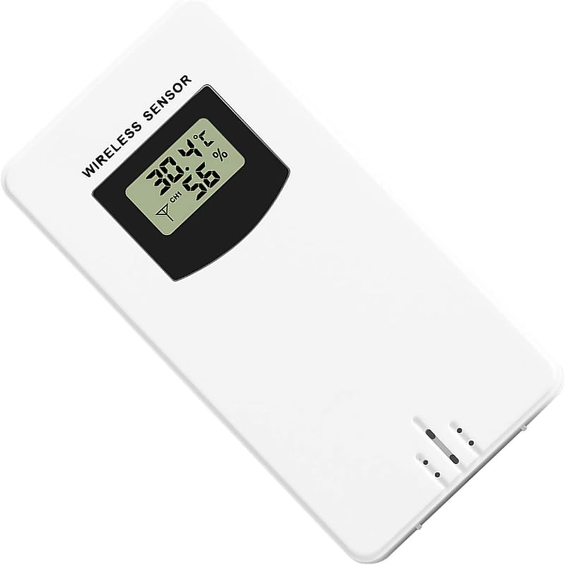 AOZBZ Vezeték Nélküli Külső Időjárás Érzékelő - 433.92 MHz Frekvenciás Hőmérsékletmérő Szenzor FanJu Időjárásállomásokhoz - Elemmel Működő